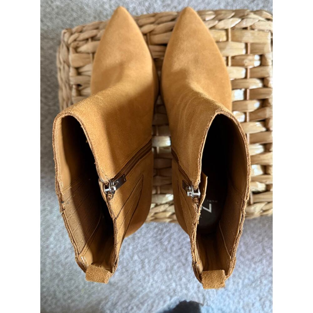 Marc Fisher LTD Mariel Heeled Western Booties Tan Suede 11M - Picture 14 of 15